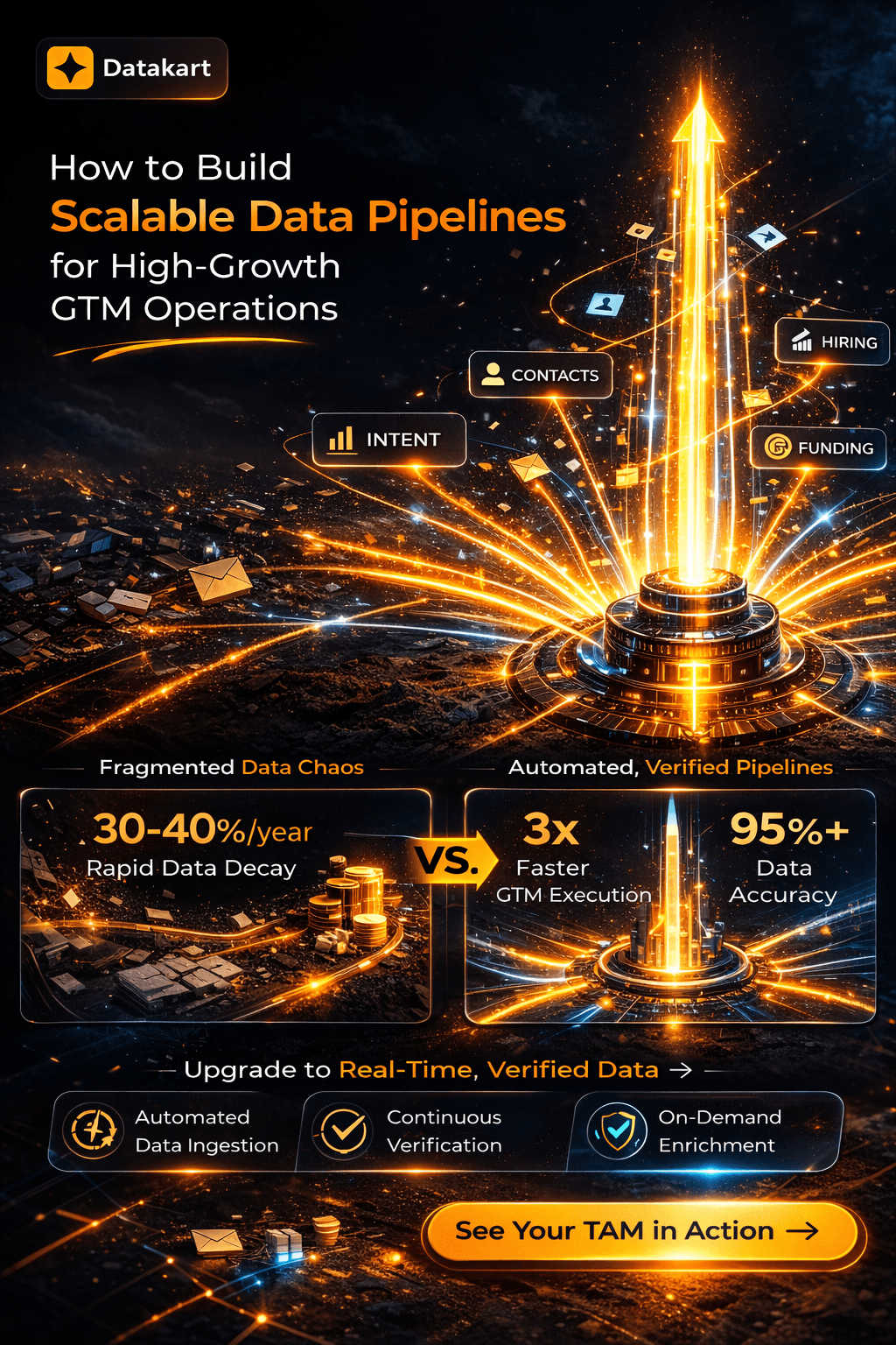 Scalable data pipeline architecture for high-growth GTM operations