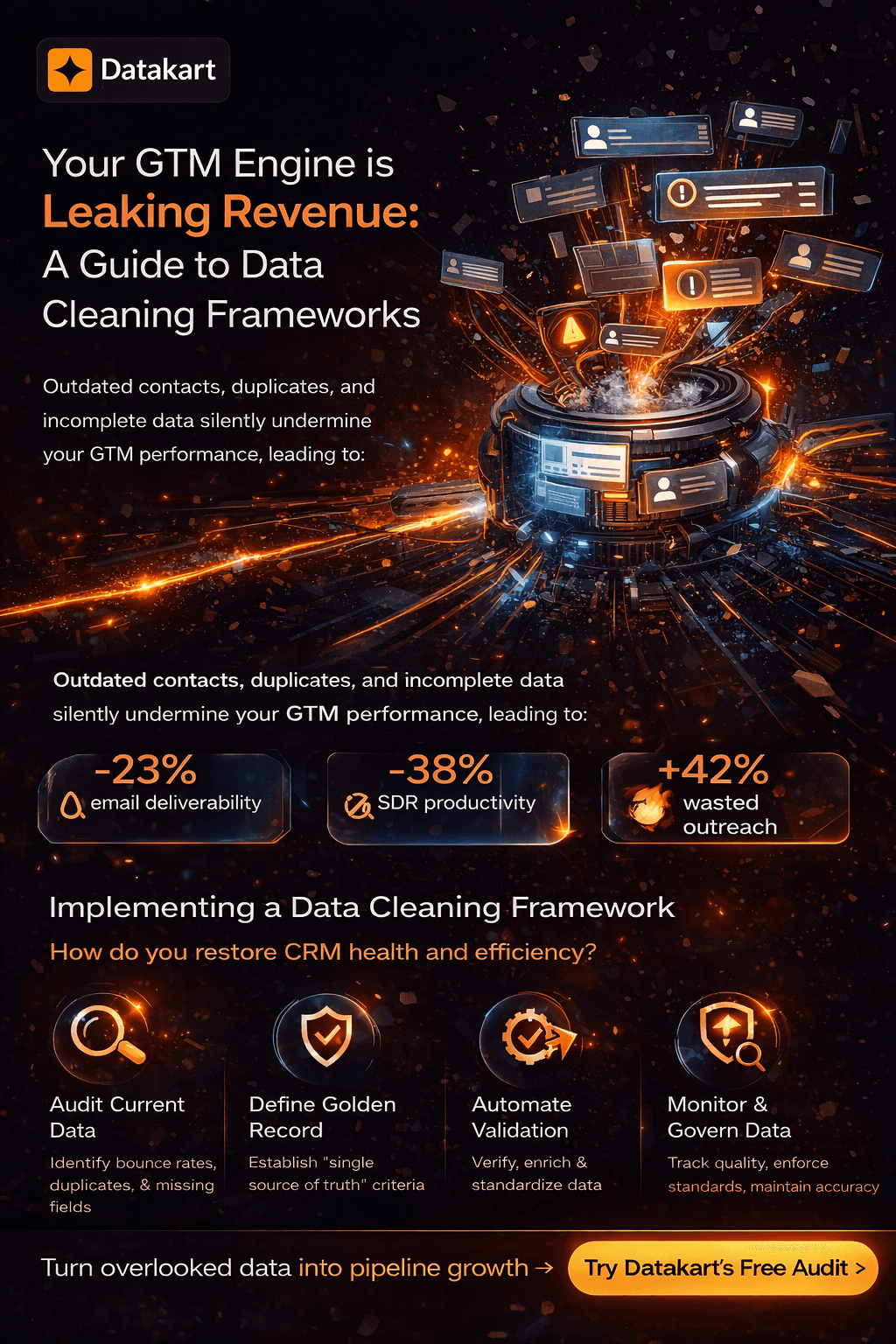 Guide to building scalable data cleaning frameworks for improving CRM and GTM performance